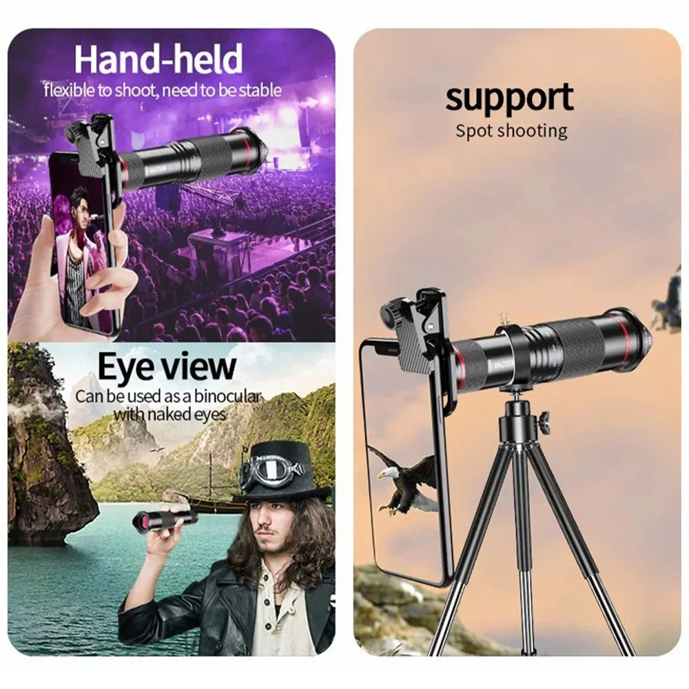 W48 Clip-On 48X Telephoto Lens Phone Camera Lens Kit Monocular - 6