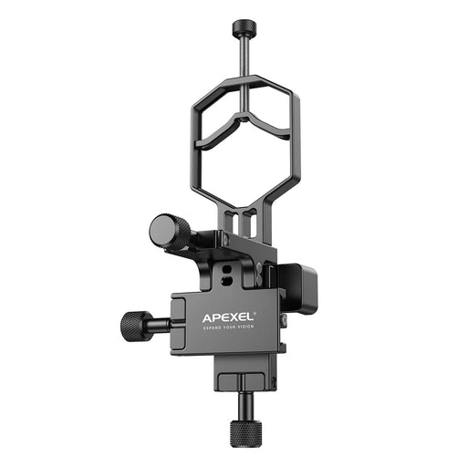 APEXEL APL-F003 Universal Digiscoping Adapter Phone Telescope 3-Axis Metal Holder Mount Eyepiece Connector - 2