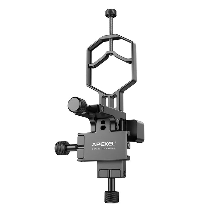 APEXEL APL-F003 Universal Digiscoping Adapter Phone Telescope 3-Axis Metal Holder Mount Eyepiece Connector - 2
