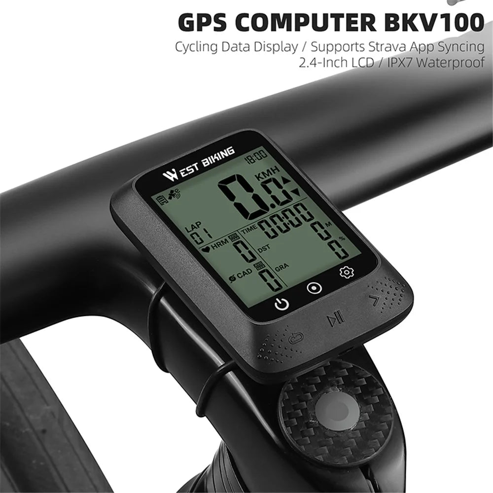 WEST BIKING YP0702109 MTB Road Bike GPS Computer Odometer Cycling Wireless Digital Speedometer - 2
