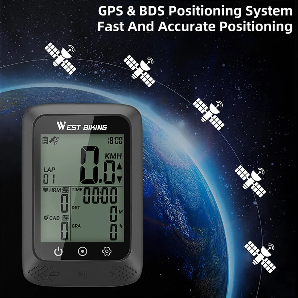 WEST BIKING YP0702109 MTB Road Bike GPS Computer Odometer Cycling Wireless Digital Speedometer - 3