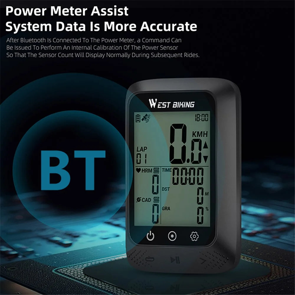 WEST BIKING YP0702109 MTB Road Bike GPS Computer Odometer Cycling Wireless Digital Speedometer - 6