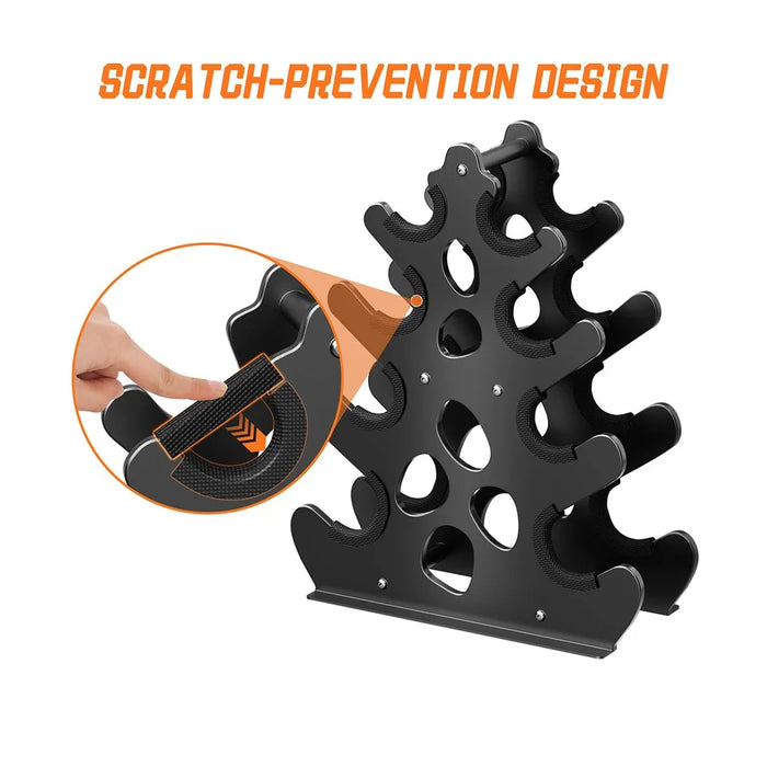 A Frame Carbon Steel Dumbbell Holder 4 Tiers Dumbbell Storage Rack Fitness Equipment Organizer - 3