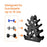 A Frame Carbon Steel Dumbbell Holder 4 Tiers Dumbbell Storage Rack Fitness Equipment Organizer - 6