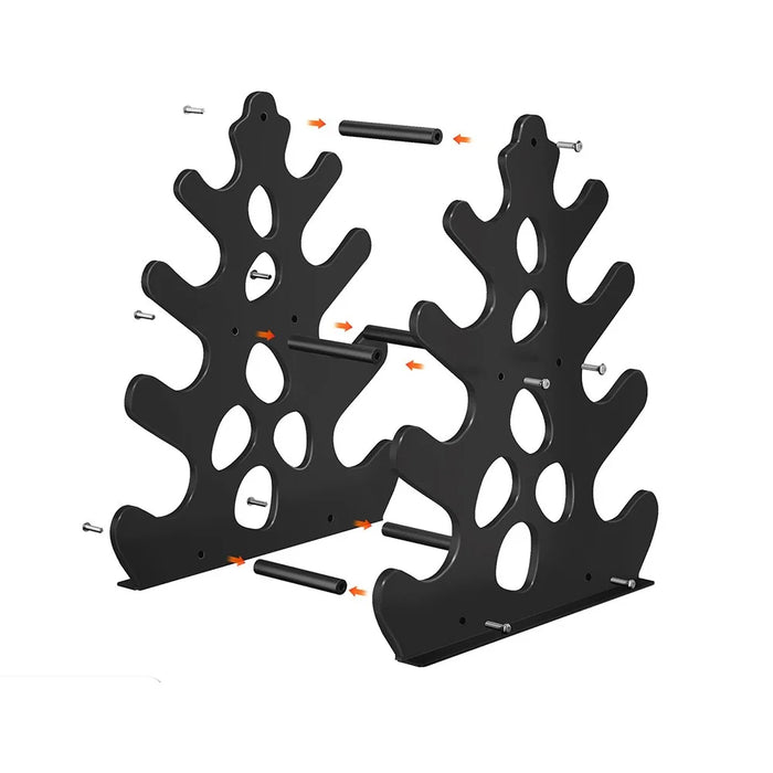 A Frame Carbon Steel Dumbbell Holder 4 Tiers Dumbbell Storage Rack Fitness Equipment Organizer - 7