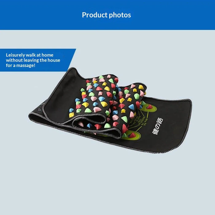 SHUMEIJIAN 175x35cm Foot Massage Mat Colorful PP Plastic Acupressure Walking Pad with Removable Stones for Home Reflexology - 2