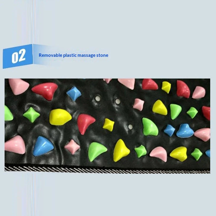 SHUMEIJIAN 175x35cm Foot Massage Mat Colorful PP Plastic Acupressure Walking Pad with Removable Stones for Home Reflexology - 3