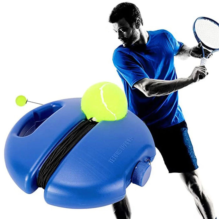 Tennis Trainer Tennis Ball Machine High Elastic Rope Anti-Tangle String Design Single Tennis Practice Equipment - Blue - 3