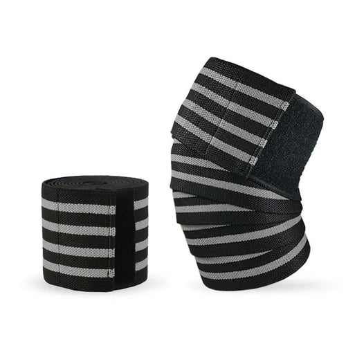 1Pc Elastic Arm Elbow Wraps Straps Bandage Compression Brace Sleeve for Training Fitness Weightlifting - Black+Grey/Four Stripes - 1