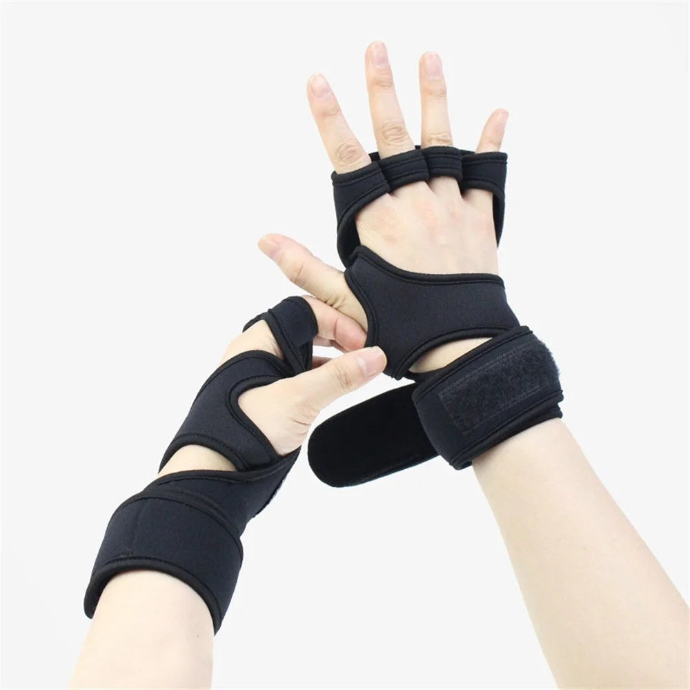 Weight Lifting Gloves Cross Training Non-slip Silicone Padding Neoprene Mittens - XL - 1