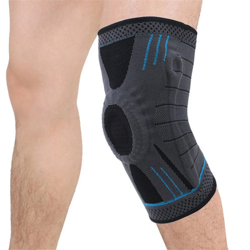 1Pc Outdoor Sports Knee Brace Compression Sleeve Protective Knee Pad - Blue/M - 1