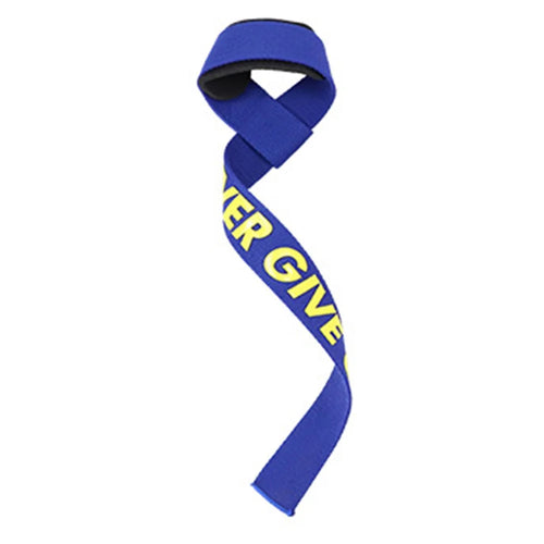 1 Pair Padded Lifting Wrist Straps for Weightlifting Deadlift Crossfit Bodybuilding Powerlifting - Blue - 1
