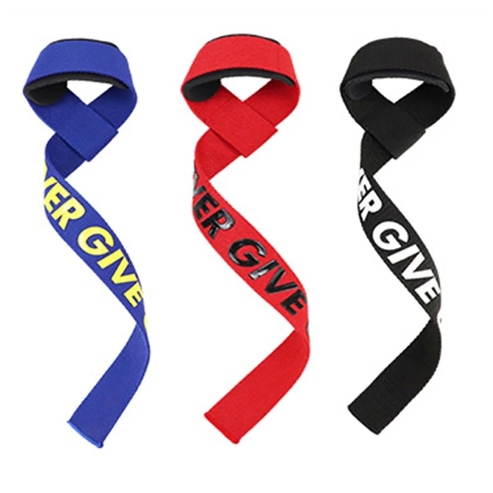 1 Pair Padded Lifting Wrist Straps for Weightlifting Deadlift Crossfit Bodybuilding Powerlifting - Blue - 3