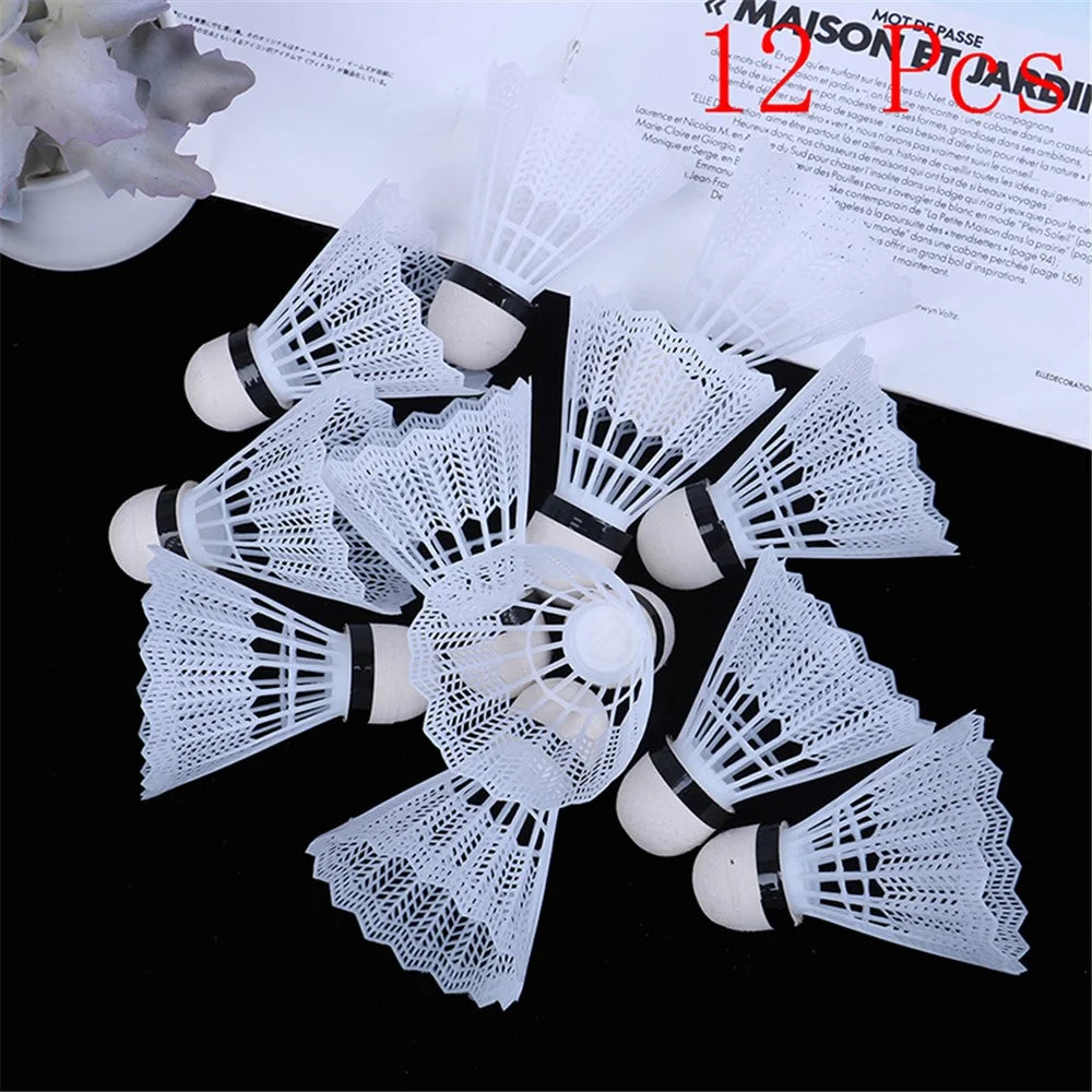 12Pcs Badminton Balls Plastic Feather Shuttlecock Outdoor Sports Accessory - 2