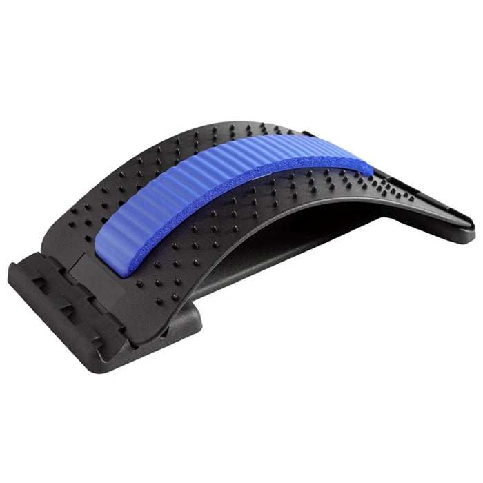 Lumbar Spine Stretcher Posture Corrector Lumbar Protrusion Pain Relief Waist Massager - Blue/Black - 1