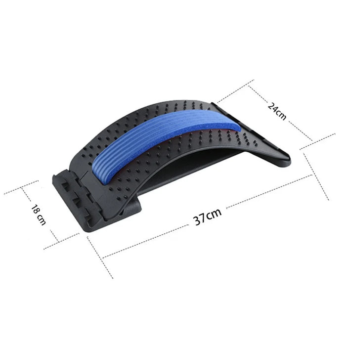 Lumbar Spine Stretcher Posture Corrector Lumbar Protrusion Pain Relief Waist Massager - Blue/Black - 6