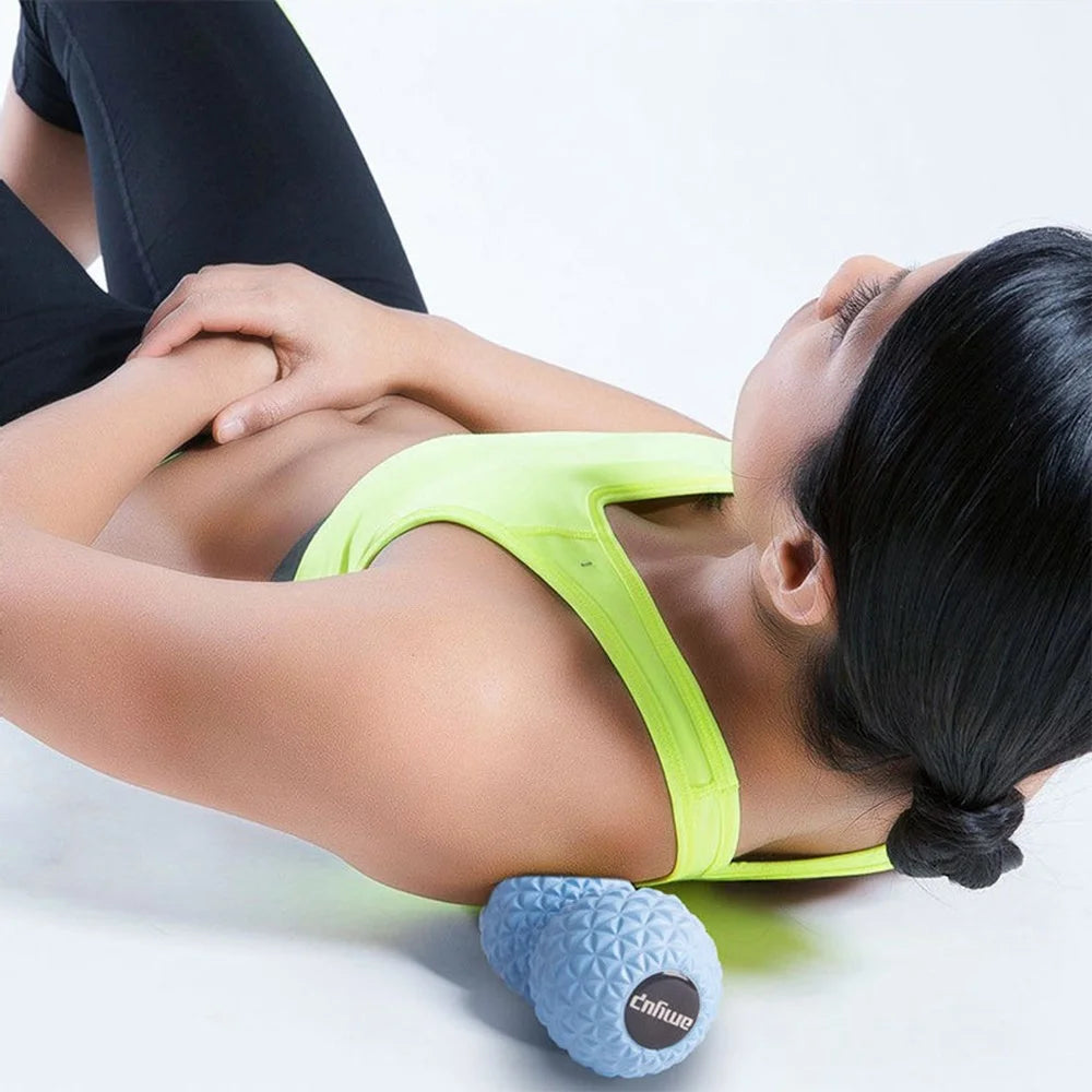 AMYUP EVA Peanut Shape Massage Ball Fitness Yoga Muscle Relaxation Body Foot Fascia Massager - Blue - 4