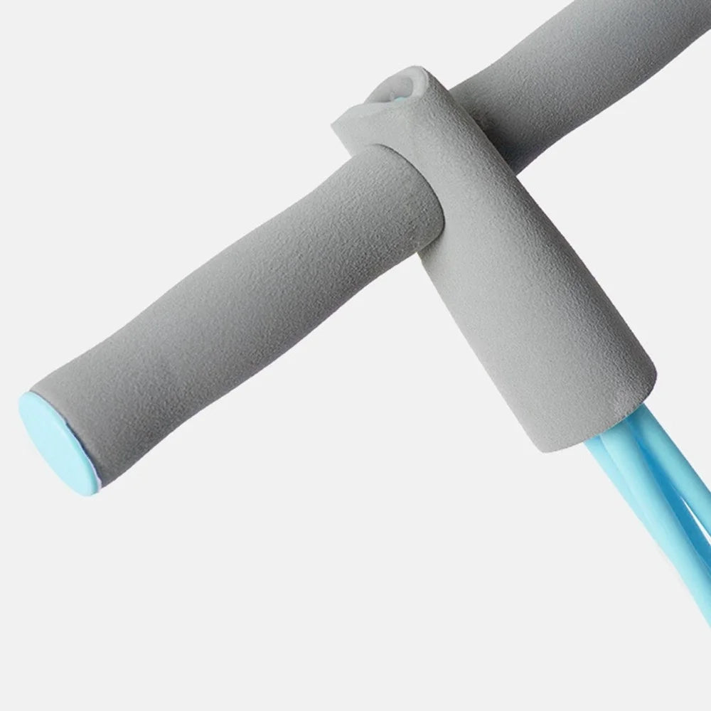 AMYUP Fitness Pedal Puller 4 Tubes Elastic Rope Resistance Band Sit-up Pull-up Sports Training Equipment - Sky Blue - 5