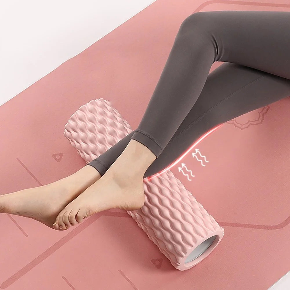 AMYUP Foam Roller Massager Body Roller for Exercise Physical Therapy Muscle Massage Yoga and Stretching Equipment - Pink - 2