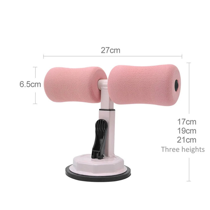 AMYUP Sit Up Bar for Floor Sit Up Assistant Device with Suction Cup for Fitness Exercising Abdominal Muscles Full Body Training - Pink - 7