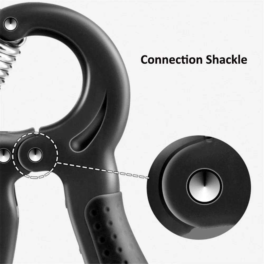 AMYUP Adjustable Resistance Hand Grip Strength Trainer Hand Gripper Fingers Arm Muscle Exerciser - Black - 5
