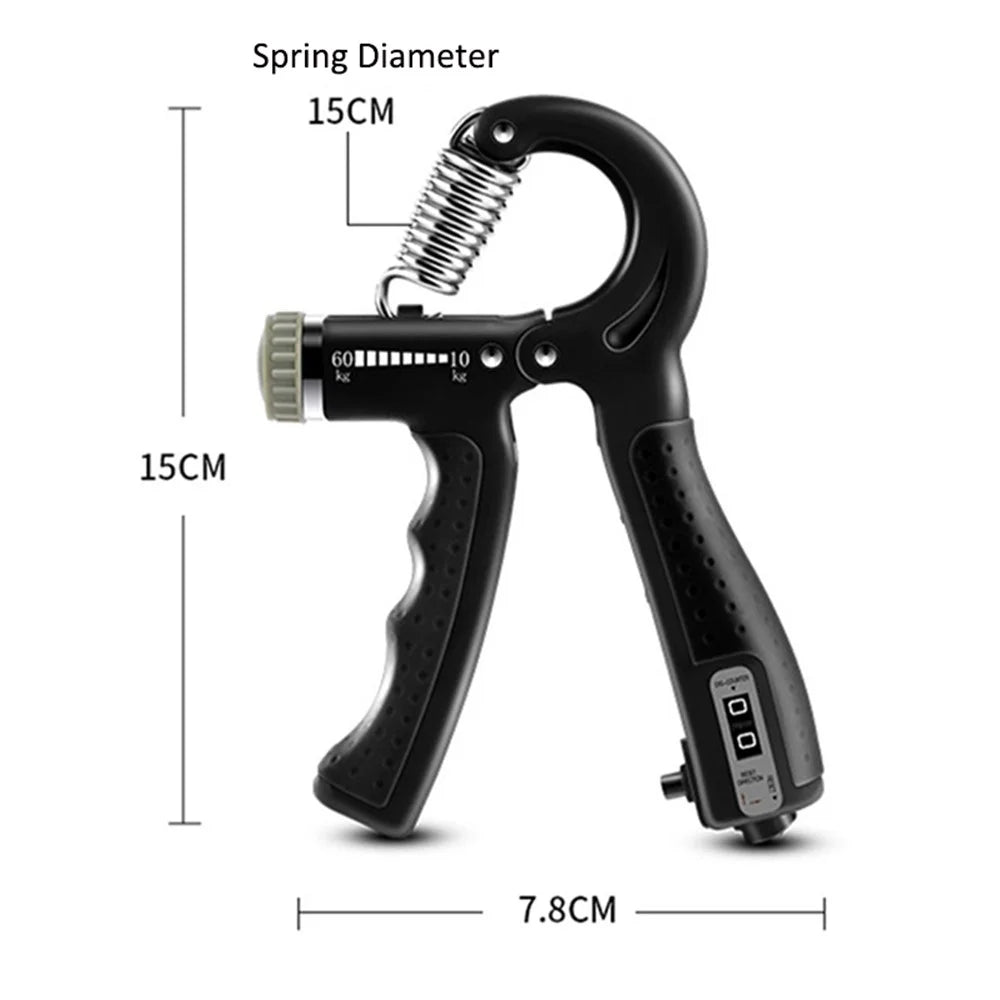 AMYUP Adjustable Resistance Hand Grip Strength Trainer Hand Gripper Fingers Arm Muscle Exerciser - Black - 7