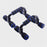 AMYUP 1 Pair H-shape Push-Up Support Stand Pectoralis Arm Muscle Push-Up Handles Trainer - Blue/Black - 2