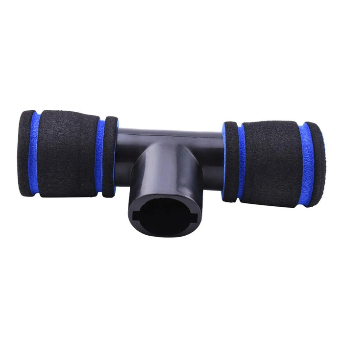AMYUP 1 Pair H-shape Push-Up Support Stand Pectoralis Arm Muscle Push-Up Handles Trainer - Blue/Black - 6