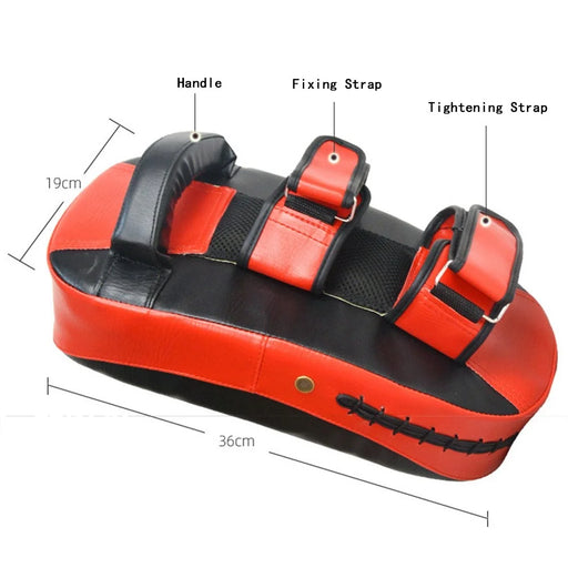 KAILUN NW-065 1Pc Muay Thai Arc Boxing Foot Target Shockproof Taekwondo Kicking Pad MMA Glove Shield - Red - 2