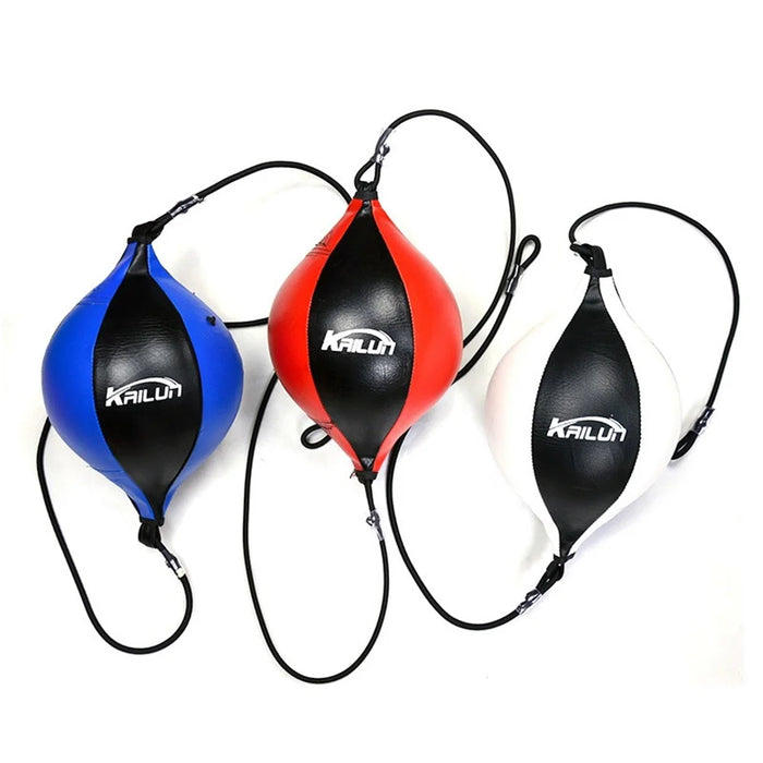 KAILUN NW-088 Boxing Speed Ball PU Speed Bag Punching Bag Spinning Speed Ball Fitness Training Ball - Black/Red - 6