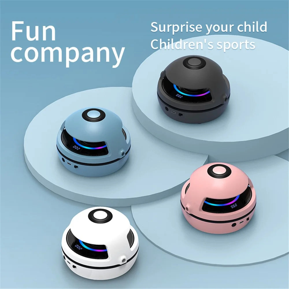 002 Automatic Electric Skipping Rope Machine LED Light Bluetooth-compatible Music Smart Electronic Counting Jump Rope Machine - Grey - 7