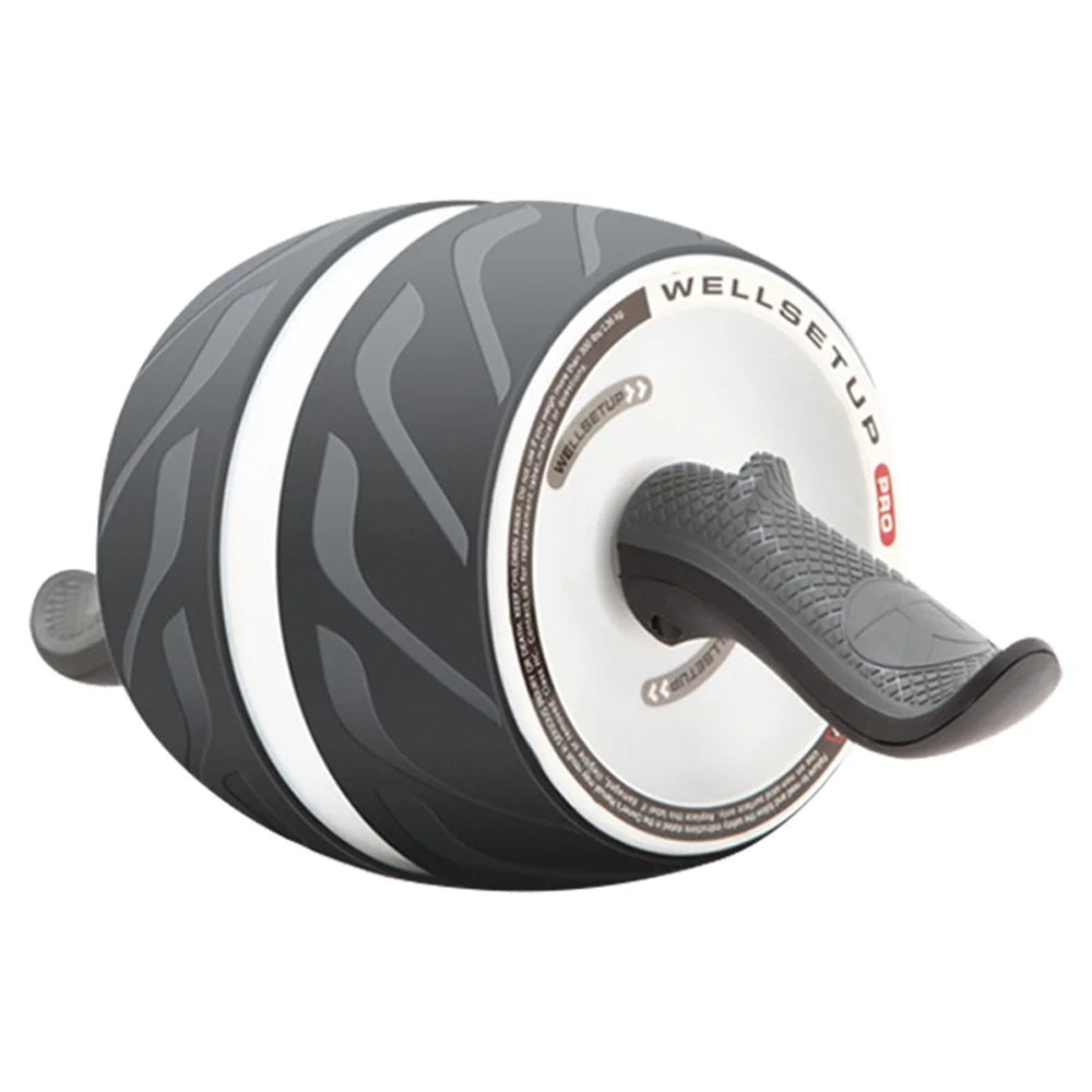 Automatical Rebounds Abdominal Muscle Trainer Ab Roller Abdominal Wheel No Noise Home Training Gym Fitness Equipment - Black / White - 1