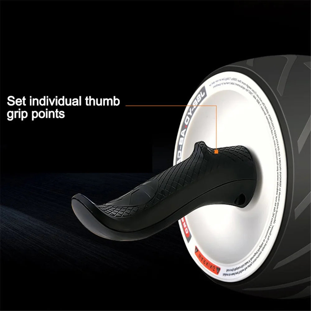Automatical Rebounds Abdominal Muscle Trainer Ab Roller Abdominal Wheel No Noise Home Training Gym Fitness Equipment - Black / White - 5