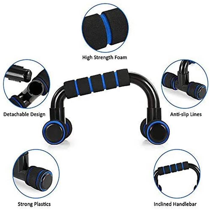 7Pcs / Set Push-up Barbell Abdominal Wheel AB Roller Skipping Rope Grip Exercise Muscle Training Device - 3