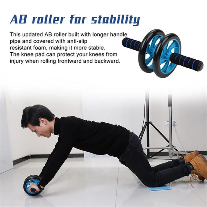7Pcs / Set Push-up Barbell Abdominal Wheel AB Roller Skipping Rope Grip Exercise Muscle Training Device - 4