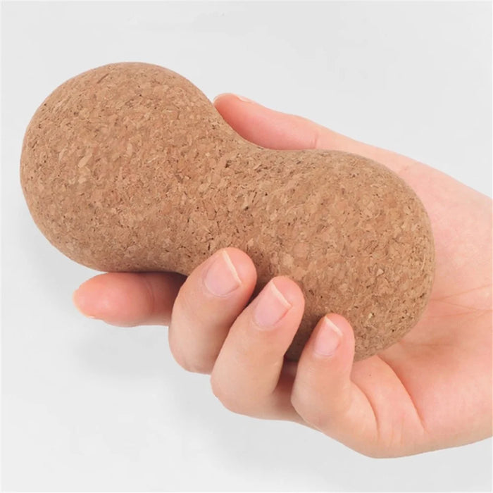 12x6CM Cork Deep Muscle Massage Ball Double Lacrosse Yoga Trigger Point Massager Small Massaging Tool - 7