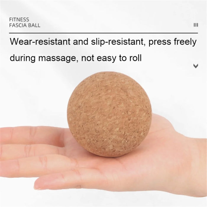 100MM Diameter Deep Tissue Muscle Cork Massage Ball Physical Therapy Roller for Muscle Relaxing - 5