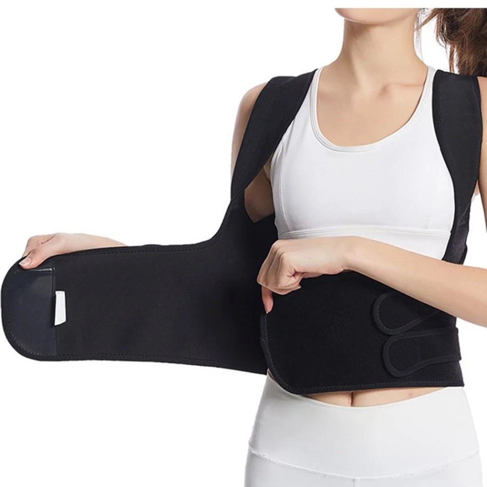 MK-098 Adult Adjustable Posture Corrector Neoprene Composite Cloth + Mesh Hunchback Back Waist Support Belt Brace - S - 5
