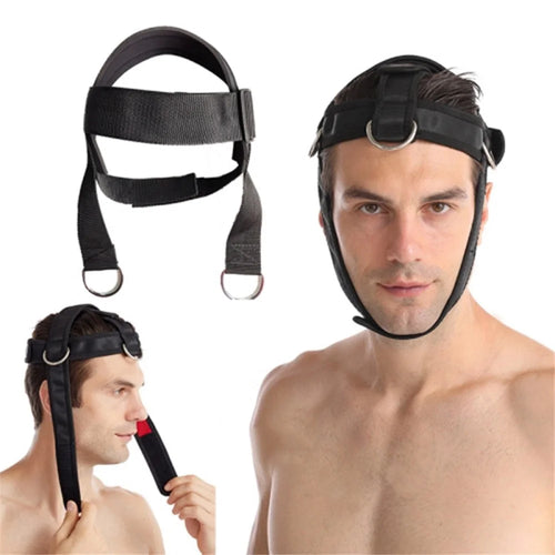 MK119 Home Gym Neck Training Harness Neck Strength Trainer Head Chin Neoprene+Nylon Strap Exerciser - 1