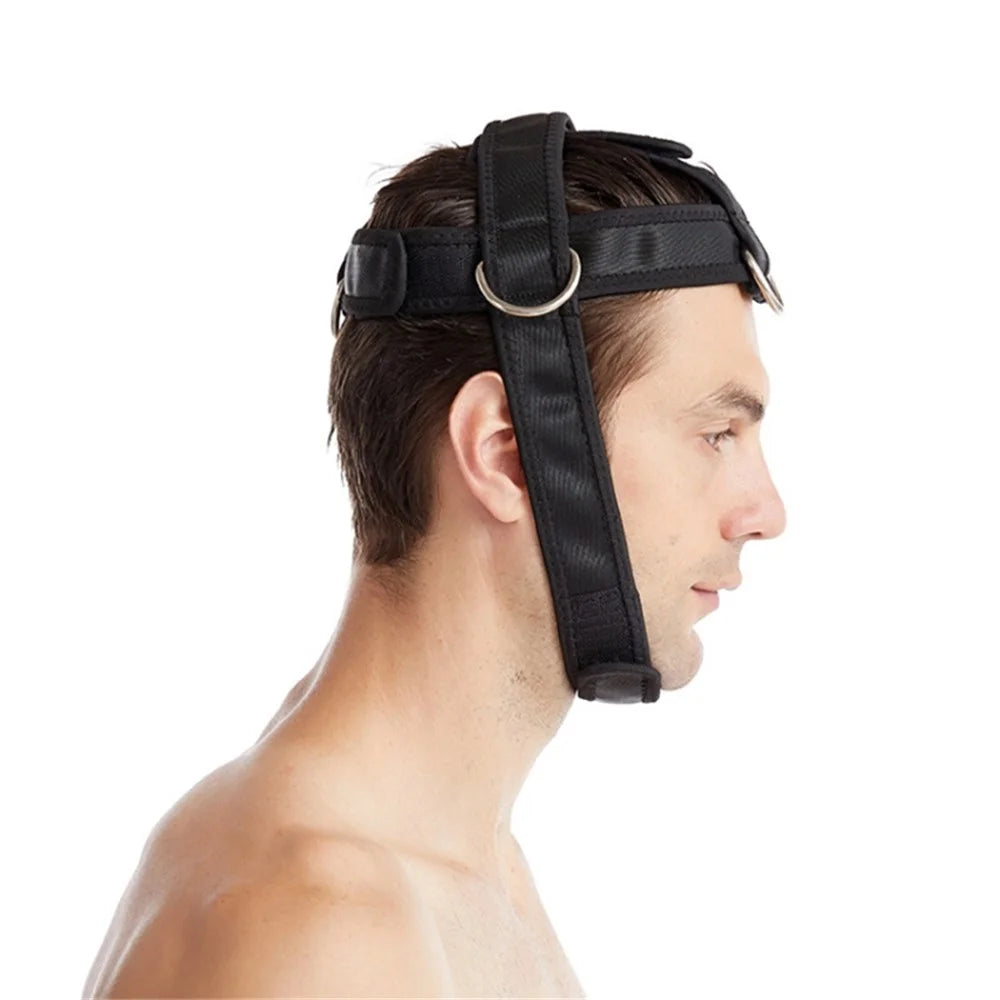 MK119 Home Gym Neck Training Harness Neck Strength Trainer Head Chin Neoprene+Nylon Strap Exerciser - 4