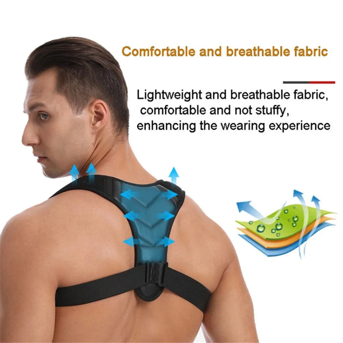 MK118 Posture Corrector Comfortable Ergonomic Design Upper Back Brace Breathable Back Support Straightener - 4
