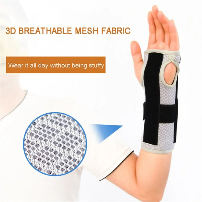 1Pc Adjustable Wrist Support with Aluminum Plate Splints Compression Wrist Brace - 3