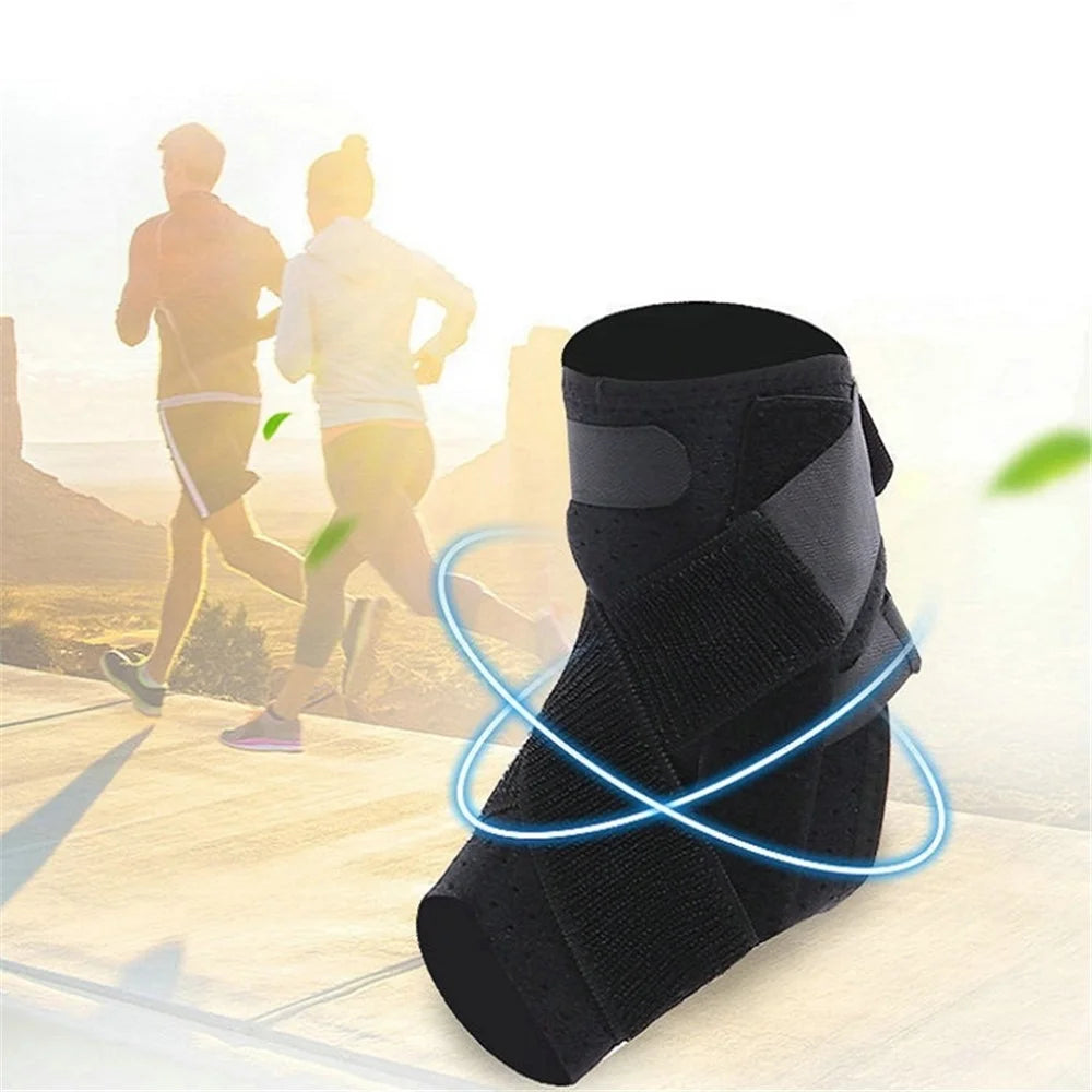 Ankle Support Brace Breathable Composite Fabric Sleeve Adjustable Wrap for Tendon, Sprain, Injury Recovery - S - 6