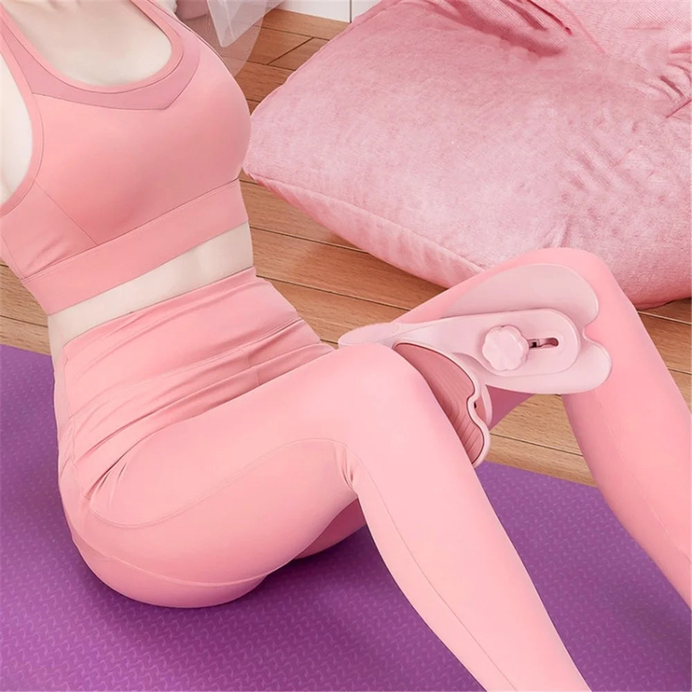 Pelvic Floor Inner Thigh Exerciser Strengthener Pelvis Recovery Trainer with 3 Holes Adjustment - Pink - 5