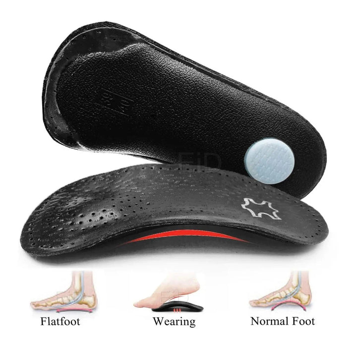 1 Pair Microfiber Leather Flat Foot Arch Support Sole Insert Orthopedic Insoles Orthotics Sole Pad - 35-36 - 3