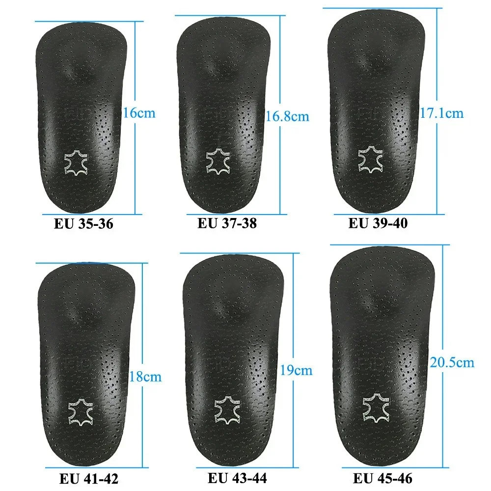1 Pair Microfiber Leather Flat Foot Arch Support Sole Insert Orthopedic Insoles Orthotics Sole Pad - 35-36 - 6