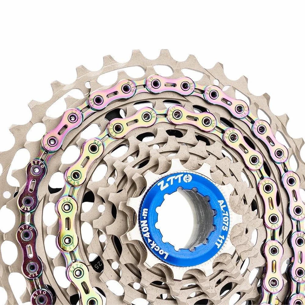 ZTTO Z12 MTB Road Bike Carbon Steel 12 Speed Chain 126 Links for Bicycle - Colorful - 3