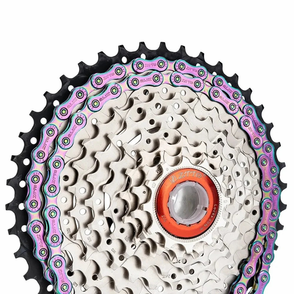 ZTTO Z09 Mountain Road Bike Chain 9-Speed 116 Links Carbon Steel Bicycle Chain - Colorful - 3