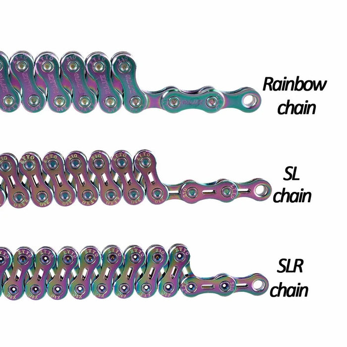 ZTTO Z10 MTB Road Folding Bike Chain 10-Speed 116 Links Carbon Steel Bicycle Chain - Colorful - 2