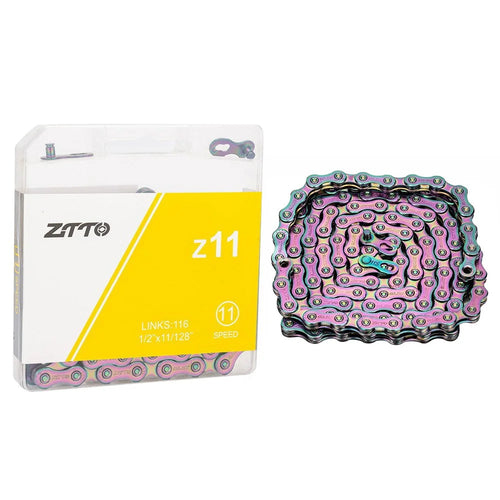 ZTTO Z11 Carbon Steel MTB Road Bike Chain 11-Speed 116 Links Bicycle Chain - Colorful - 1